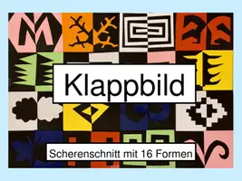 Vorschau - Präsentationen/Tafelbilder - Kunstprojekt Klappbild mit 16 Formen (Bastelprojekt) - Seite 1