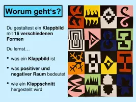 Vorschau - Präsentationen/Tafelbilder - Kunstprojekt Klappbild mit 16 Formen (Bastelprojekt) - Seite 2
