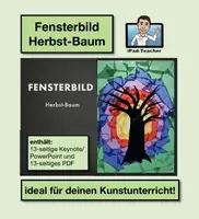Vorschau - Präsentationen/Tafelbilder - KUNST Schritt für Schritt: Fensterbild Herbstbaum (Seidenpapierbastelarbeit) - Deckblatt