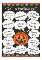 Vista previa - Hojas de trabajo - ¿Qué es Halloween? hojas de trabajo Español - página 1