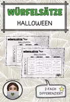 Vorschau - Arbeitsblätter - Würfelsätze: Halloween (Englisch) - Deckblatt