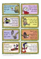 Vista previa - Tarjetas / Manipulativos - HALLOWEEN tarjetas para hablar y escribir Español - página 1