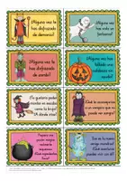 Vista previa - Tarjetas / Manipulativos - HALLOWEEN tarjetas para hablar y escribir Español - página 2