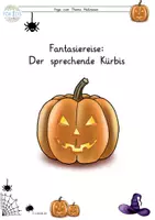 Vorschau - Lehrpläne/Lehrermaterial - Halloween Fantasiereise Der sprechende Kürbis - Seite 1