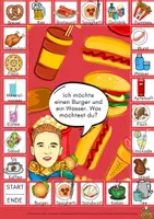 Vorschau - Spiele - Speisen & Getränke + Modalverben 'möchten/ wollen' - Brettspiel A4 zum Deutsch lernen - Seite 3