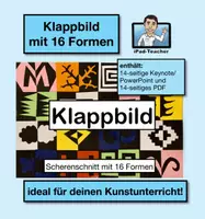 Vorschau - Präsentationen/Tafelbilder - Kunstprojekt Klappbild mit 16 Formen (Bastelprojekt) - Deckblatt
