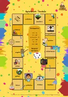 Vorschau - Unterrichtsreihen - Verben und Konjugation 2 - Brettspiel A4 zum Deutsch lernen - Seite 1