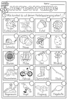 Vorschau - Arbeitsblätter - Lernwerkstatt - Herbst - Stationsarbeit für die 1. Klasse ( Deutsch, Mathe, Kunst) - Seite 1