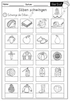 Vorschau - Arbeitsblätter - Lernwerkstatt - Herbst - Stationsarbeit für die 1. Klasse ( Deutsch, Mathe, Kunst) - Seite 3