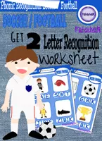 Vista previa - Hojas de trabajo - Letter Phonic Recognition Worksheets -SOCCER/FOOTBALL- - Portada