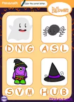 Vista previa - Hojas de trabajo - Letter Phonic Recognition Worksheets -HALLOWEEN- - página 2