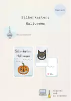 Vorschau - Fördermaterial/Inklusion - Silbenkarten Halloween Übung Deutsch - Deckblatt