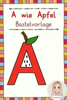 Vorschau - Mal- und Bastelvorlagen - A wie Apfel - Bastelvorlage - Deckblatt