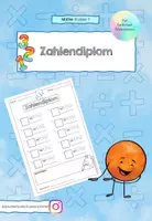 Vorschau - Arbeitsblätter - Zahlendiplom - Deckblatt
