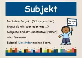 Vorschau - Poster - Satzglieder - Tafelmaterial | Poster (Subjekt & Prädikat) - Seite 3