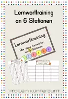 Vorschau - Arbeitsblätter - Lernworttraining an 6 Stationen - Deckblatt