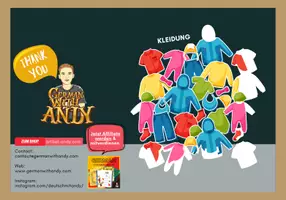 Vorschau - Spiele - Kleidung - Brettspiel A4 zum Deutsch lernen - Seite 1