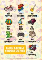 Vorschau - Unterrichtsreihen - Spielzeug + ein/eine - Brettspiel A4 zum Deutsch lernen + Audio - Seite 2
