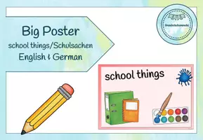 Vorschau - Poster - School things/Schulsachen - Flashcards, Poster & Games (Englisch + DaZ) - Seite 1