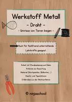 Vorschau - Poster - Werken-Kunst- Werkstoff Draht- Tierumrisse aus Draht biegen - Deckblatt