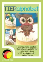Vorschau - Spiele - Tieralphabet Hüte basteln für den Anfangsunterricht - Deckblatt