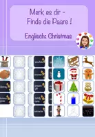 Vorschau - Mal- und Bastelvorlagen - Merk es dir! Finde die Paare (Englisch): Weihnachten - Christmas (editierbar) - Deckblatt