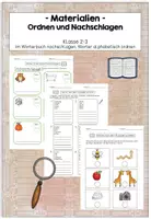 Vorschau - Arbeitsblätter - Übungen zum Ordnen und Nachschlagen, nach dem ABC sortieren - Deckblatt