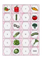 Vorschau - Spiele - Gemüse - Anlaut Domino (Thema Gesunde Ernährung) - Seite 1