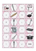 Vorschau - Spiele - Kochen und Backen - Anlaut Domino (Thema Gesunde Ernährung) - Seite 1