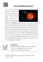 Vorschau - Arbeitsblätter - Das alte und das Neue Weltbild (Geo und Heliozentrische) - Deckblatt