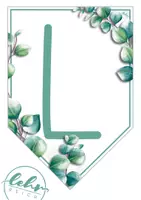 Vorschau - Poster - Wimpelkette Vorlage - Eukalyptus Weiss - Seite 1