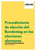 Vista previa - Hojas de trabajo - Procedimiento de elección del Bundestag en las elecciones alemanas (Alemán) - Hojas de trabajo - Portada