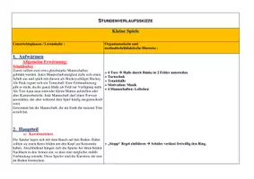 Vorschau - Stundenentwürfe - Allgemeine Spielfähigkeit: Kleine Spiele - Seite 1