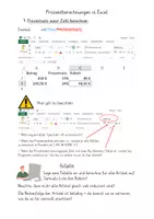 Vorschau - Arbeitsblätter - Informatik - Prozentberechnungen mit Excel - Seite 2