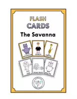 Vista previa - Unidades / Secuencias / Situaciones de Aprendizaje - FLASH CARDS THE SAVANNA - Portada