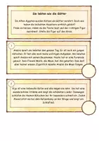 Vorschau - Aufgabenkarten - Freebie Lesezuordnung Katzen Ägypten, Lesen, Zuordnen - Seite 2