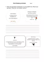 Vorschau - Arbeitsblätter - Arbeitsblatt Einladung 2 - Deckblatt