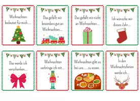 Vorschau - Fördermaterial/Inklusion - Plauderkärtchen/Sprechanlässe für Weihnachten & Silvester - Seite 1