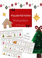 Vorschau - Fördermaterial/Inklusion - Plauderkärtchen/Sprechanlässe für Weihnachten & Silvester - Deckblatt