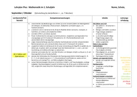 Vorschau - Lehrpläne/Lehrermaterial - Jahresplan Stoffverteilungsplan: Mathematik (Klasse 1, Bayern) - Seite 2