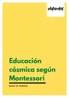 Vista previa - Hojas de trabajo - Educación cósmica según Maria Montessori - Hojas de trabajo - Portada