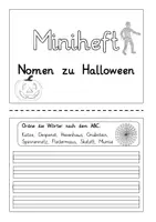 Vorschau - Arbeitsblätter - Miniheft Nomen zu Halloween - Deckblatt