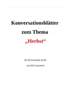 Vorschau - Arbeitsblätter - Konversationsblätter zum Thema "Herbst" - Deckblatt