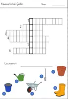 Vorschau - Arbeitsblätter - Kreuzworträtsel Garten für die 2.Klasse (Wortschatz) - Seite 1