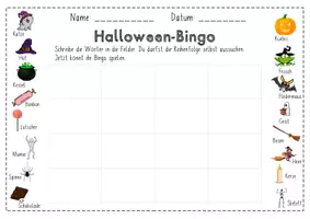 Vorschau - Arbeitsblätter - Halloween-Bingo für 1. und 2. Klasse - Seite 3