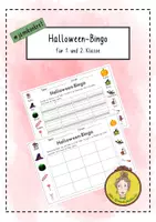 Vorschau - Arbeitsblätter - Halloween-Bingo für 1. und 2. Klasse - Deckblatt
