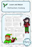 Vorschau - Arbeitsblätter - Lesen und Malen | Leseverständnis | Weihnachten - Deckblatt