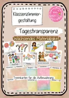 Vorschau - Bildkarten - Tagestransparenz-Karten für den Stundenplan in der Grundschule - Deckblatt