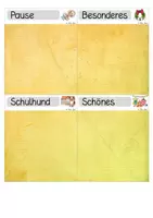Vorschau - Bildkarten - Tagestransparenz-Karten für den Stundenplan in der Grundschule - Seite 1