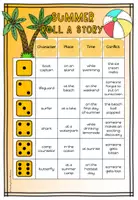 Vorschau - Arbeitsblätter - Summer - Roll a Story - Seite 1